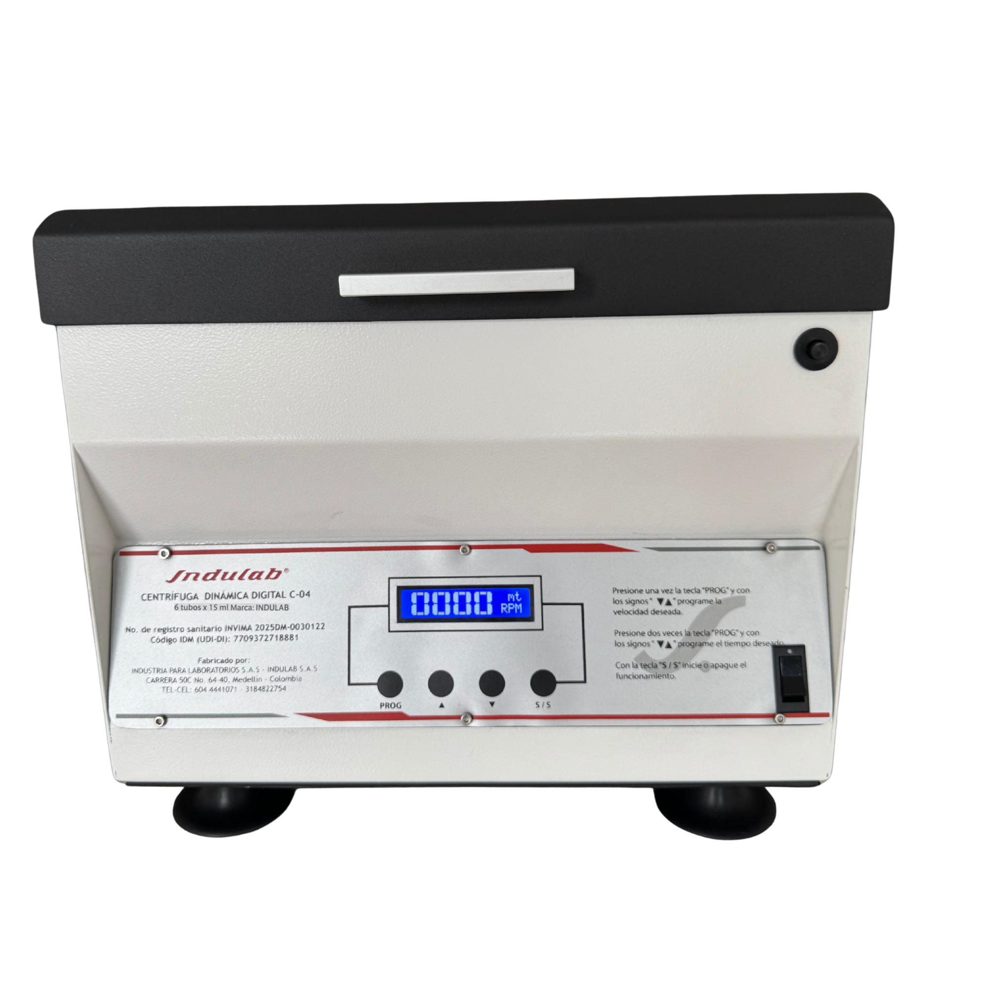 Centrífuga Dinámica Digital Modelo C-04 – 6 y 4 Tubos de 50 ml